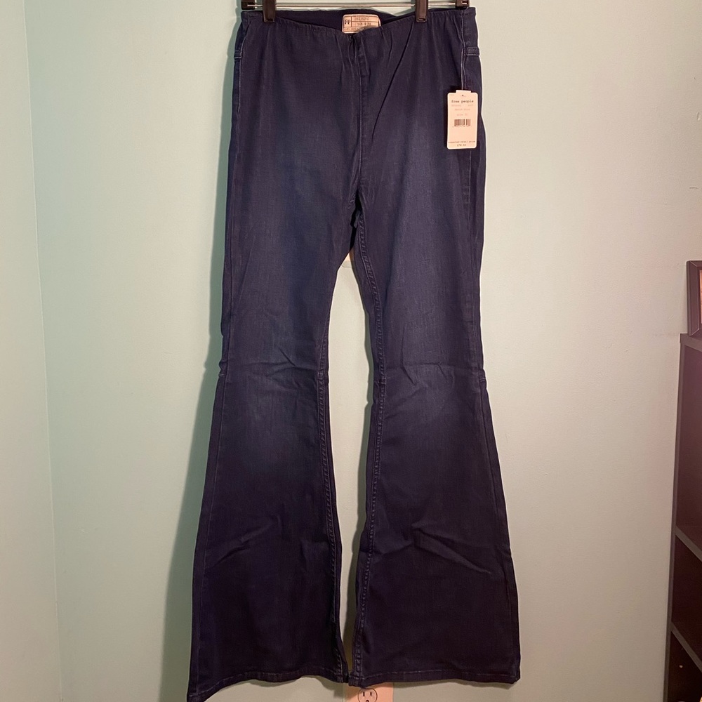 free people penny pull on flare jeans